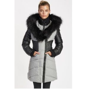 Noize Gigi Faux fur-trimmed hooded parka size medium